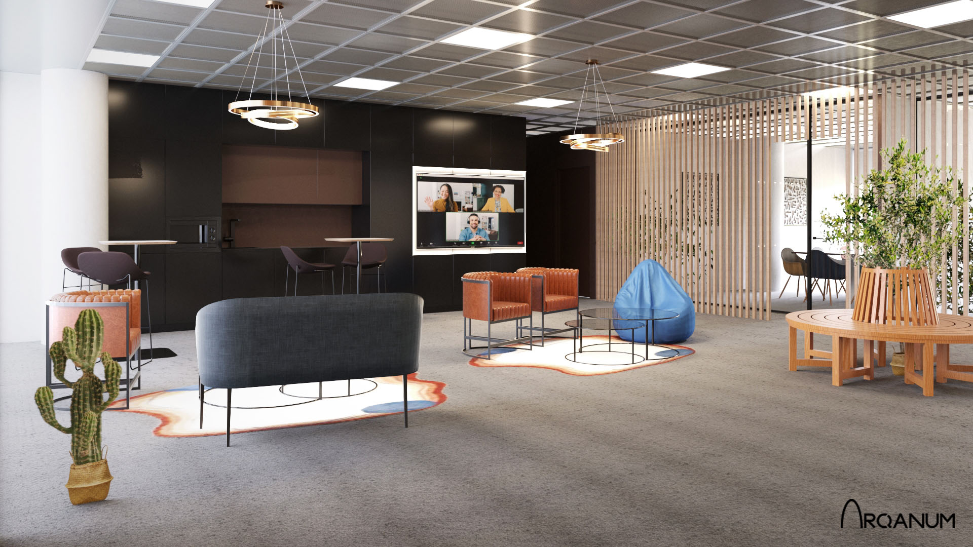 Office in Madrid, lobby